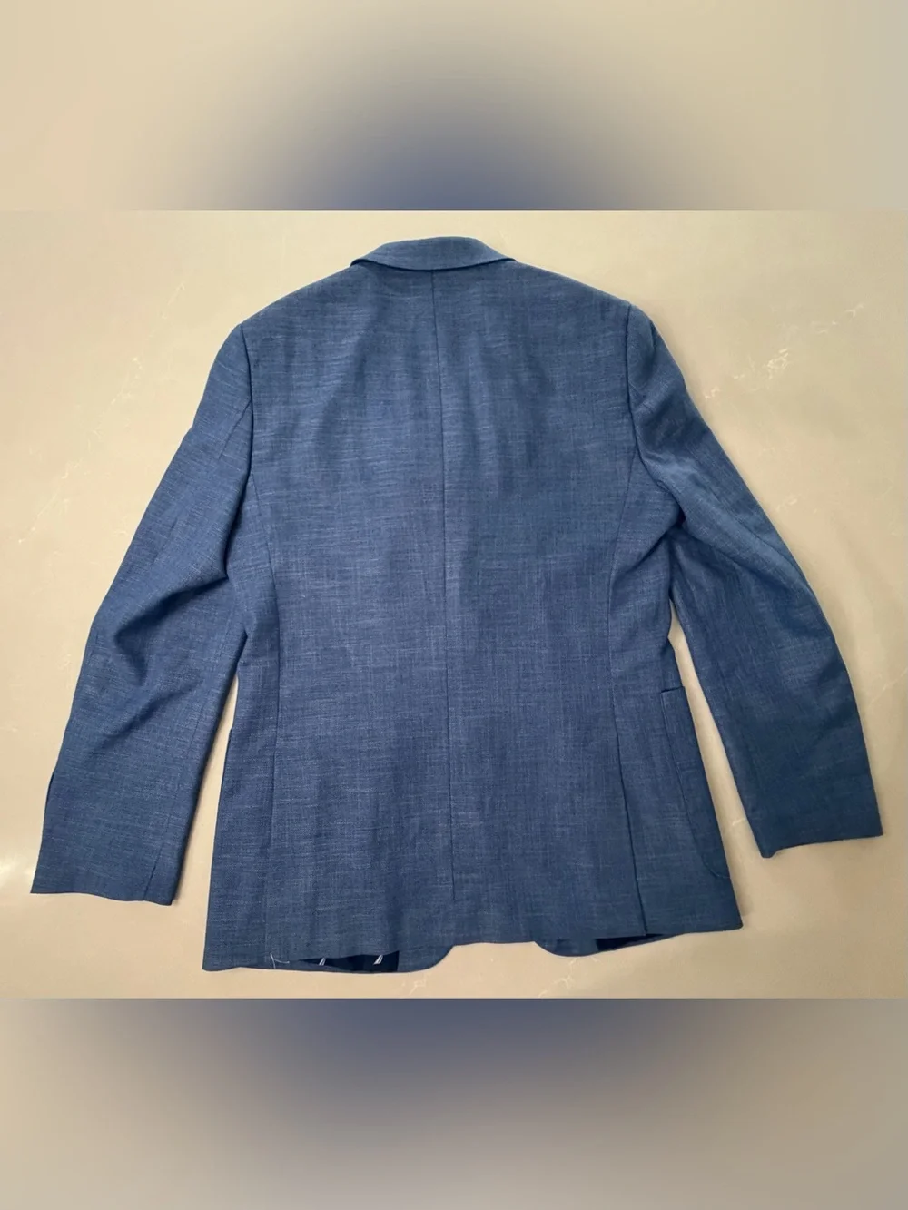 Nautica Modern Fit Active Stretch Structure Weave Sport Coat Blue Blazer, 38R